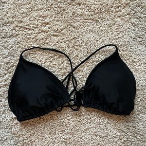 Aerie black string bikini top